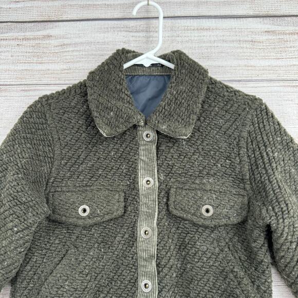 prAna Celctic Button Wool Blend Snap Down Jacket Womens XS Green - Picture 3 of 13